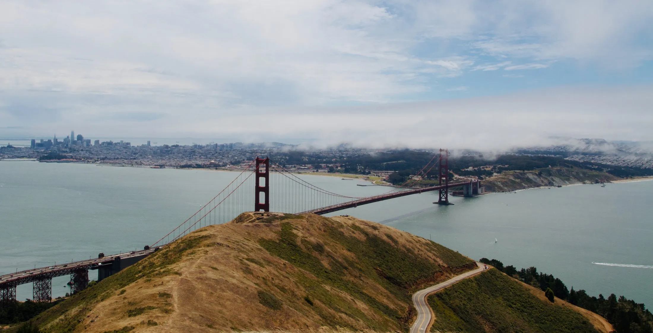 The Golden Gate and the bay